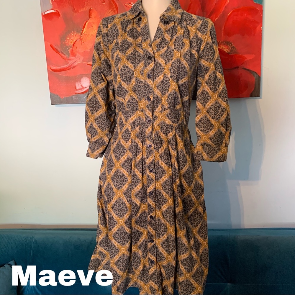 Anthropologie Maeve size 0 XS soft corduroy dress
